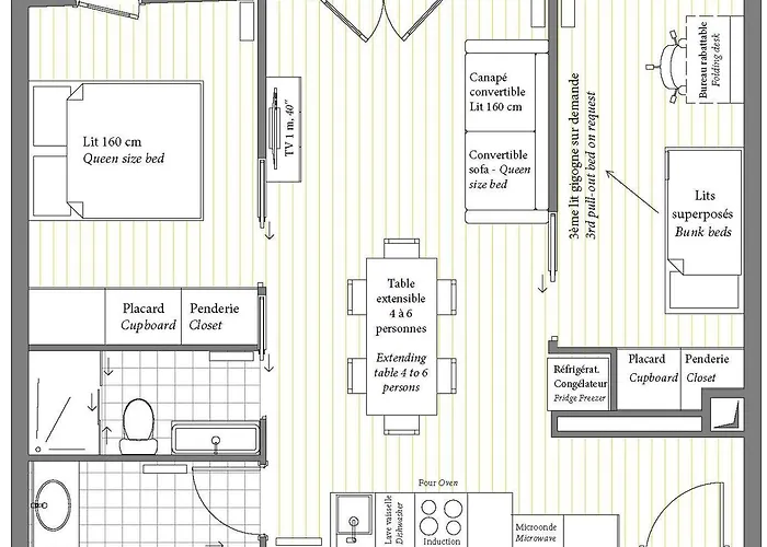 Refuge Chaleureux Et Lumineux, Wifi, Balcon, Parking Au Coeur De 아파트 도빌